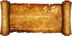 Illich Szilveszter névjegykártya